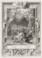 KG 12605
<br/>
Tempel der Muzen: De Zondvloed.
<br/>
<em>Picart, Bernard (1673-1733)</em>